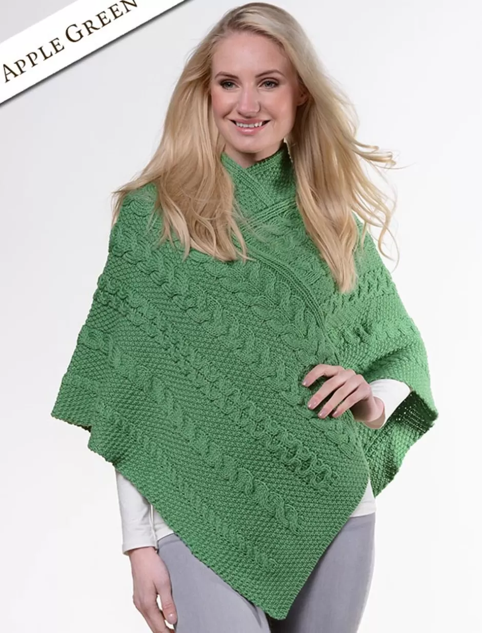 aran_cable__moss_poncho_3.webp Ponchos, Capes & Shawls<Glenaran Aran Cable & Moss Poncho