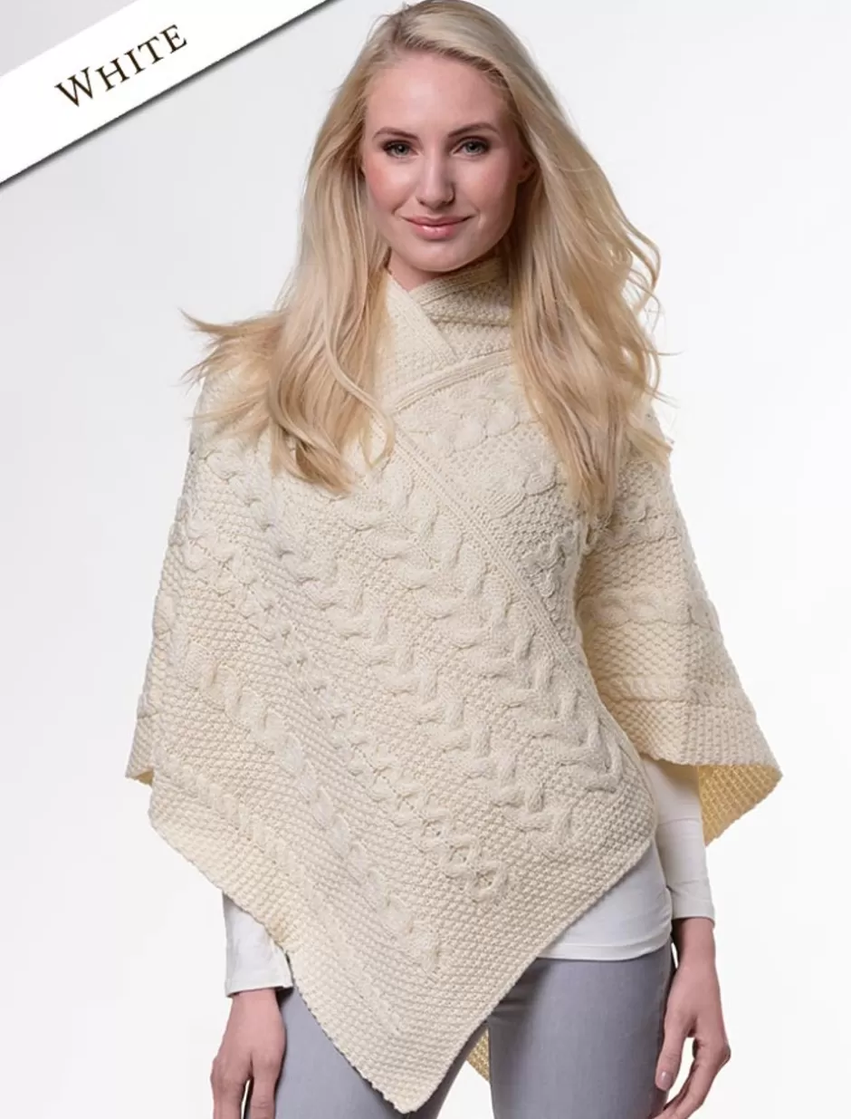 aran_cable__moss_poncho_6.webp Ponchos, Capes & Shawls<Glenaran Aran Cable & Moss Poncho