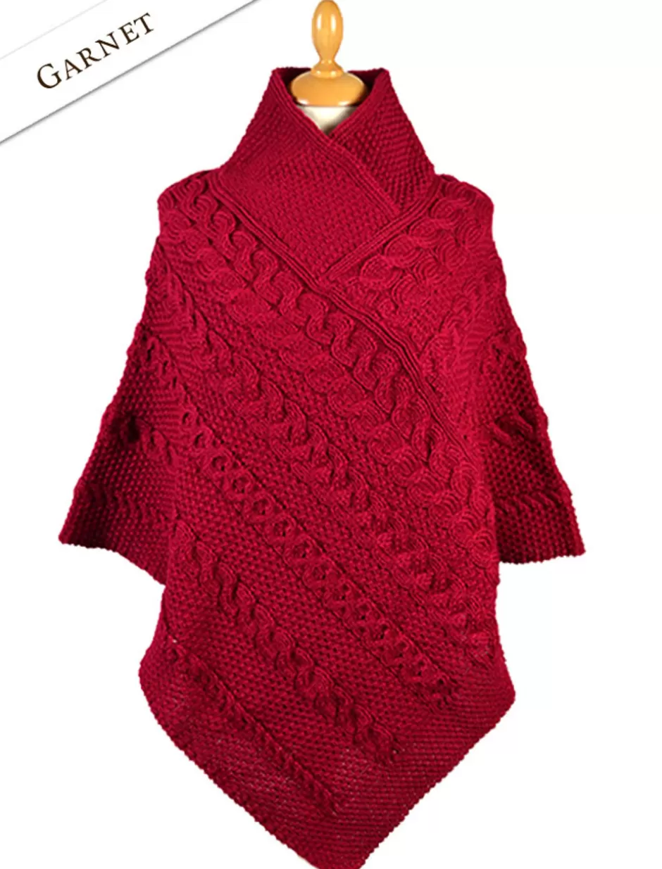 aran_cable__moss_poncho_8.webp Ponchos, Capes & Shawls<Glenaran Aran Cable & Moss Poncho