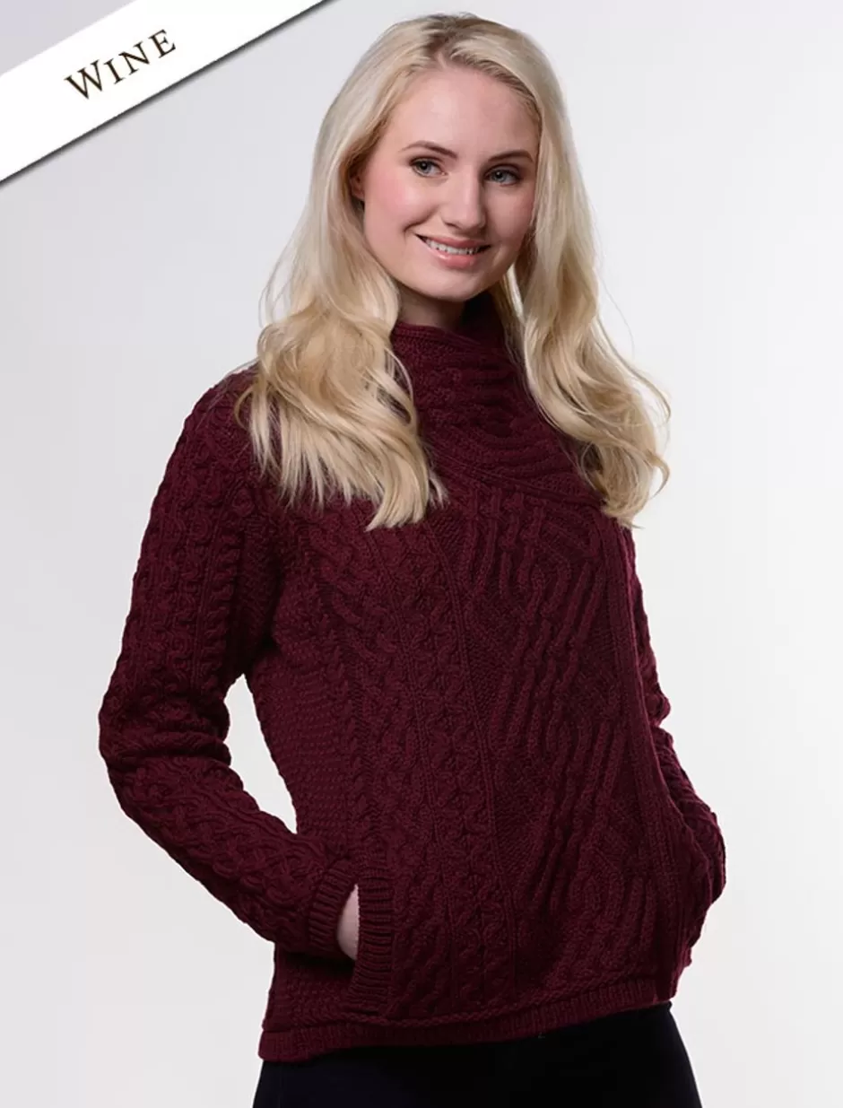 aran_jacket_with_celtic_knot_side_zip_5.webp Cardigans, Jackets & Coatigans<Glenaran Aran Jacket with Celtic Knot Side Zip