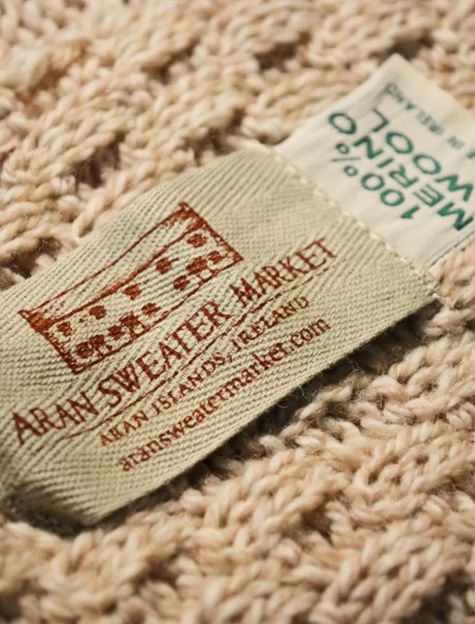 aran_patchwork_merino_wool_throw_11.webp Knitted Wool Throws<Glenaran Aran Patchwork Merino Wool Throw