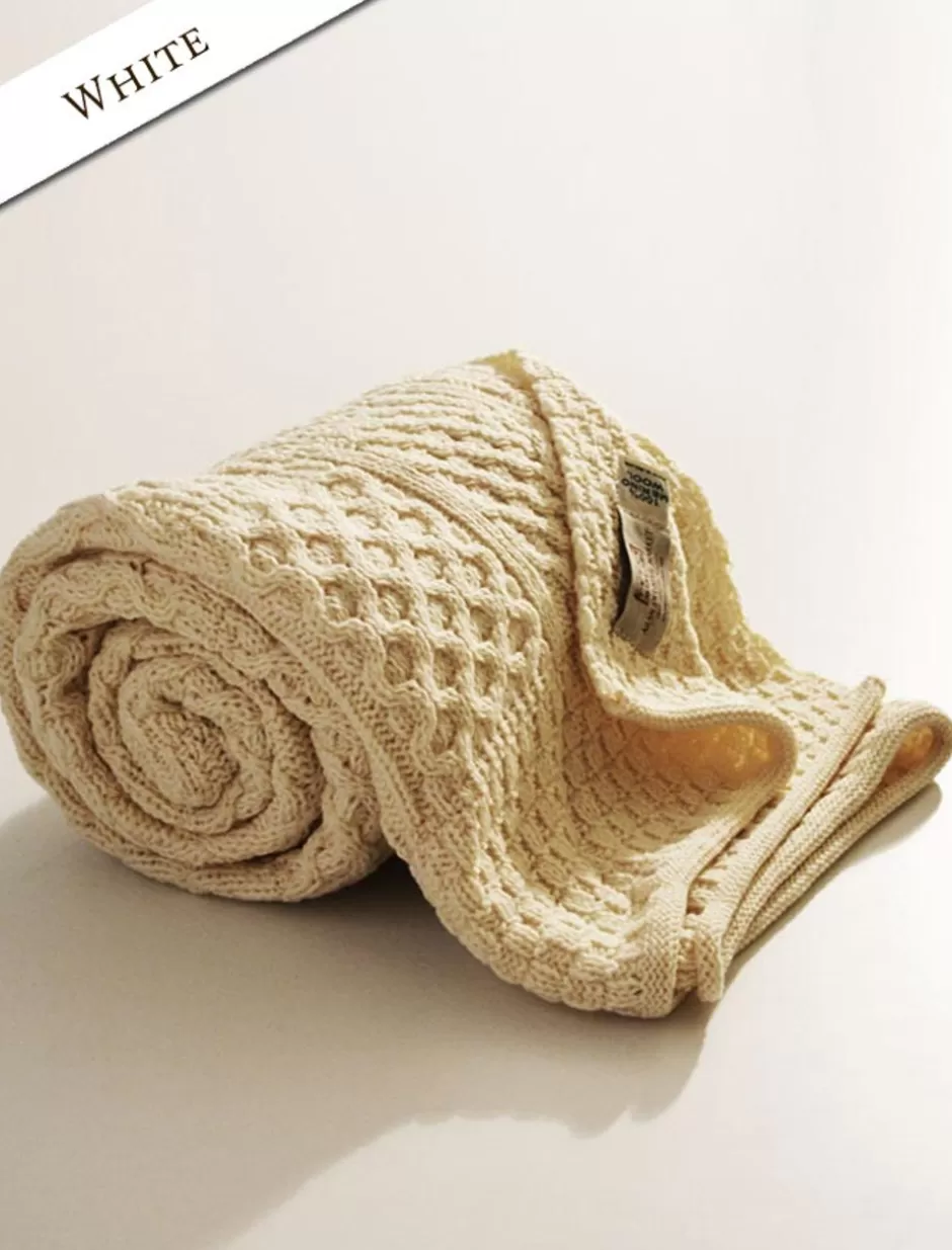 aran_patchwork_merino_wool_throw_13.webp Knitted Wool Throws<Glenaran Aran Patchwork Merino Wool Throw