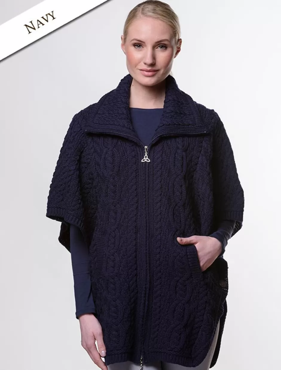 batwing_jacket__with_celtic_knot_zipper_pull_3.webp Cardigans, Jackets & Coatigans<Glenaran Batwing Jacket with Celtic Knot Zipper Pull