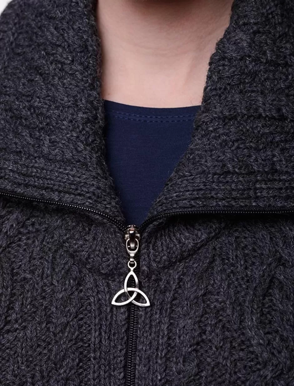 batwing_jacket__with_celtic_knot_zipper_pull_6.webp Cardigans, Jackets & Coatigans<Glenaran Batwing Jacket with Celtic Knot Zipper Pull