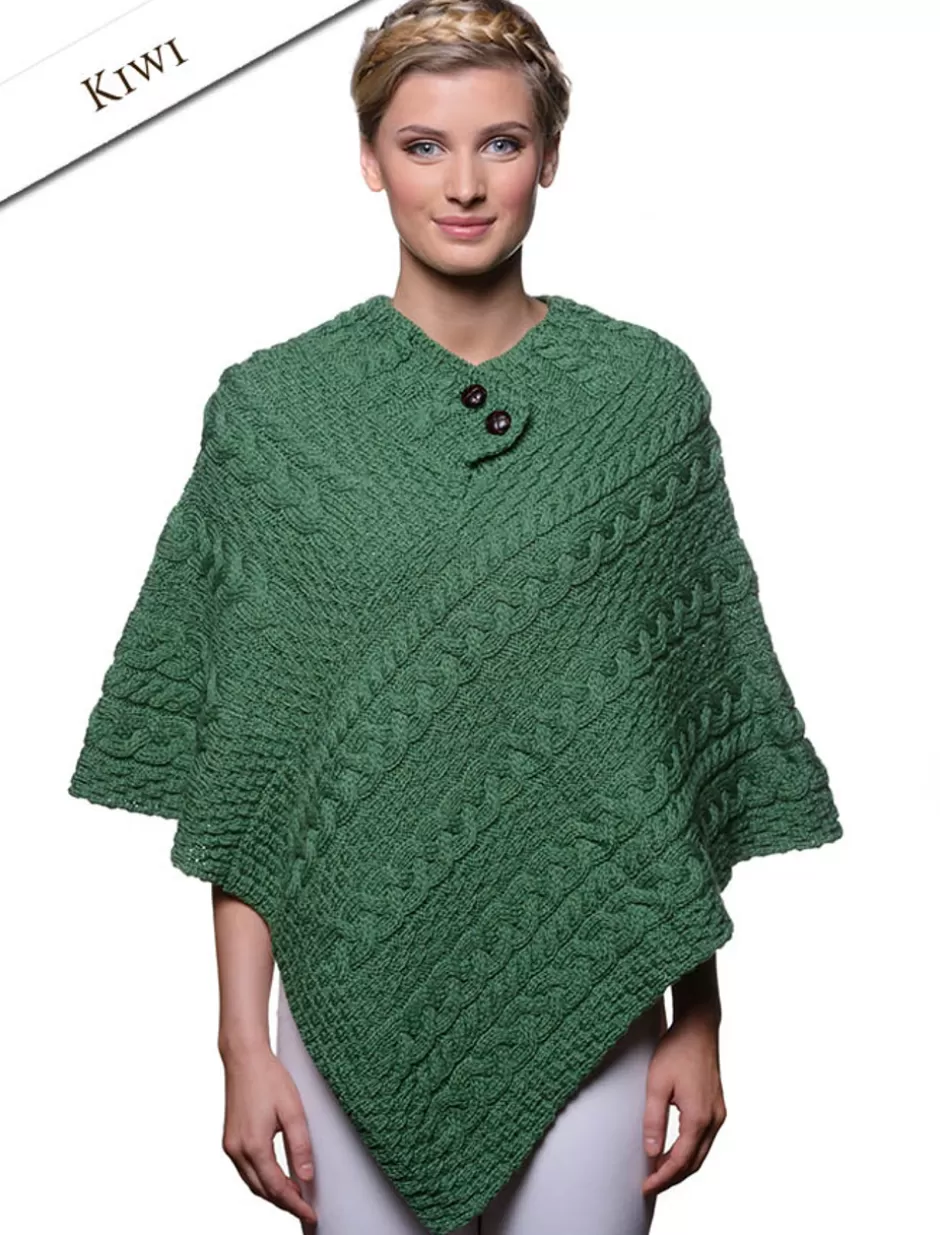cable_aran_poncho_with_button_detail_8.webp Ponchos, Capes & Shawls<Glenaran Cable Aran Poncho With Button Detail