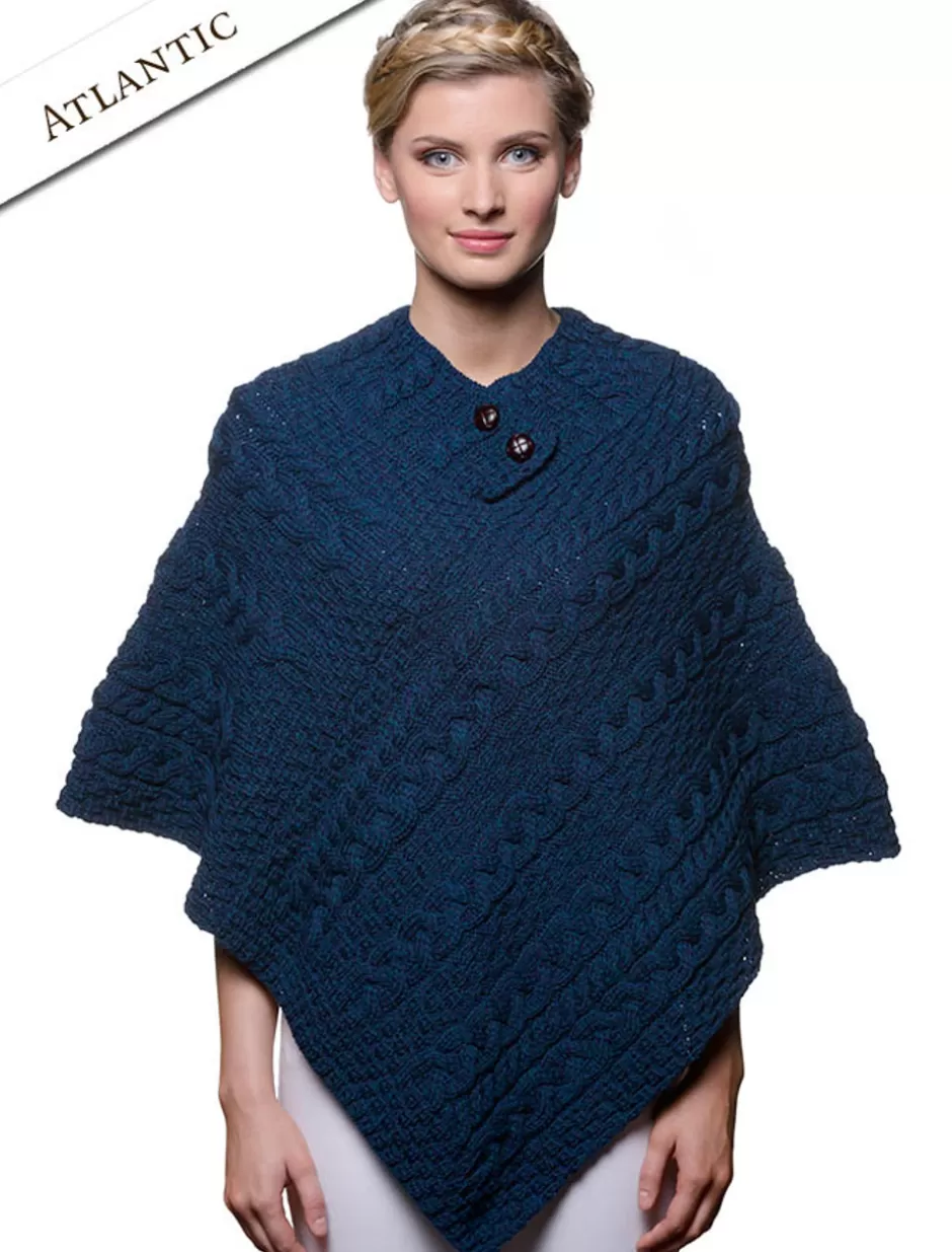 cable_aran_poncho_with_button_detail_9.webp Ponchos, Capes & Shawls<Glenaran Cable Aran Poncho With Button Detail
