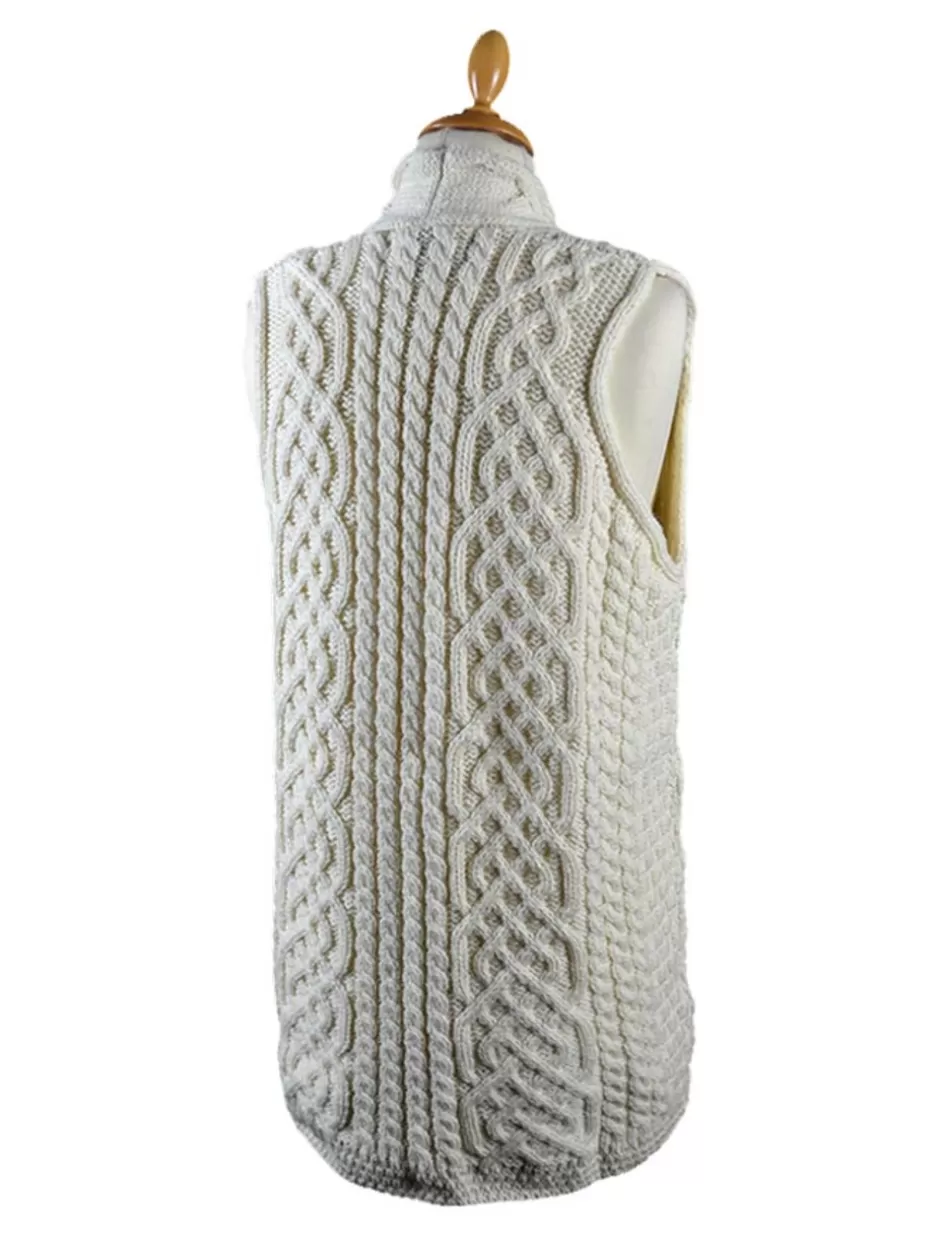 cable_aran_waistcoat_2.webp Cardigans, Jackets & Coatigans<Glenaran Cable Aran Waistcoat