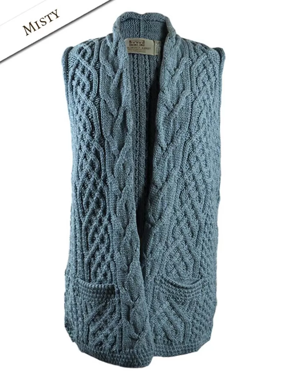 cable_aran_waistcoat_3.webp Cardigans, Jackets & Coatigans<Glenaran Cable Aran Waistcoat