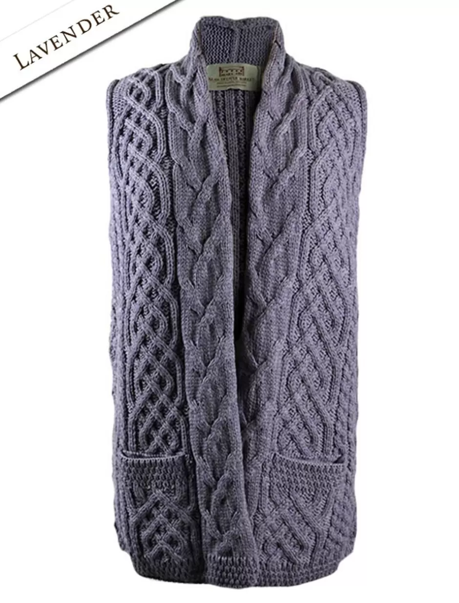 cable_aran_waistcoat_4.webp Cardigans, Jackets & Coatigans<Glenaran Cable Aran Waistcoat