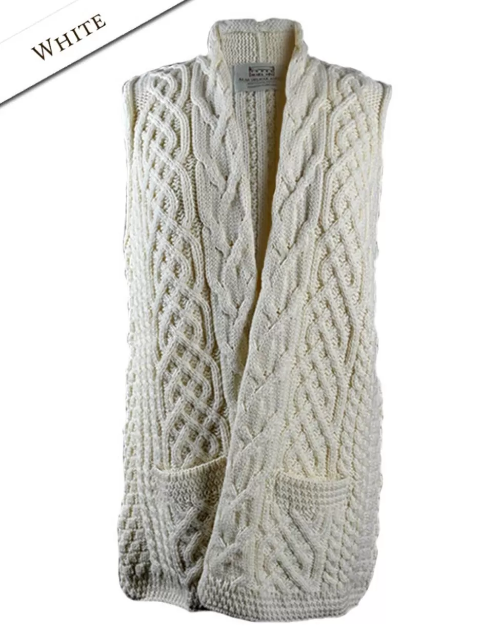 cable_aran_waistcoat_5.webp Cardigans, Jackets & Coatigans<Glenaran Cable Aran Waistcoat