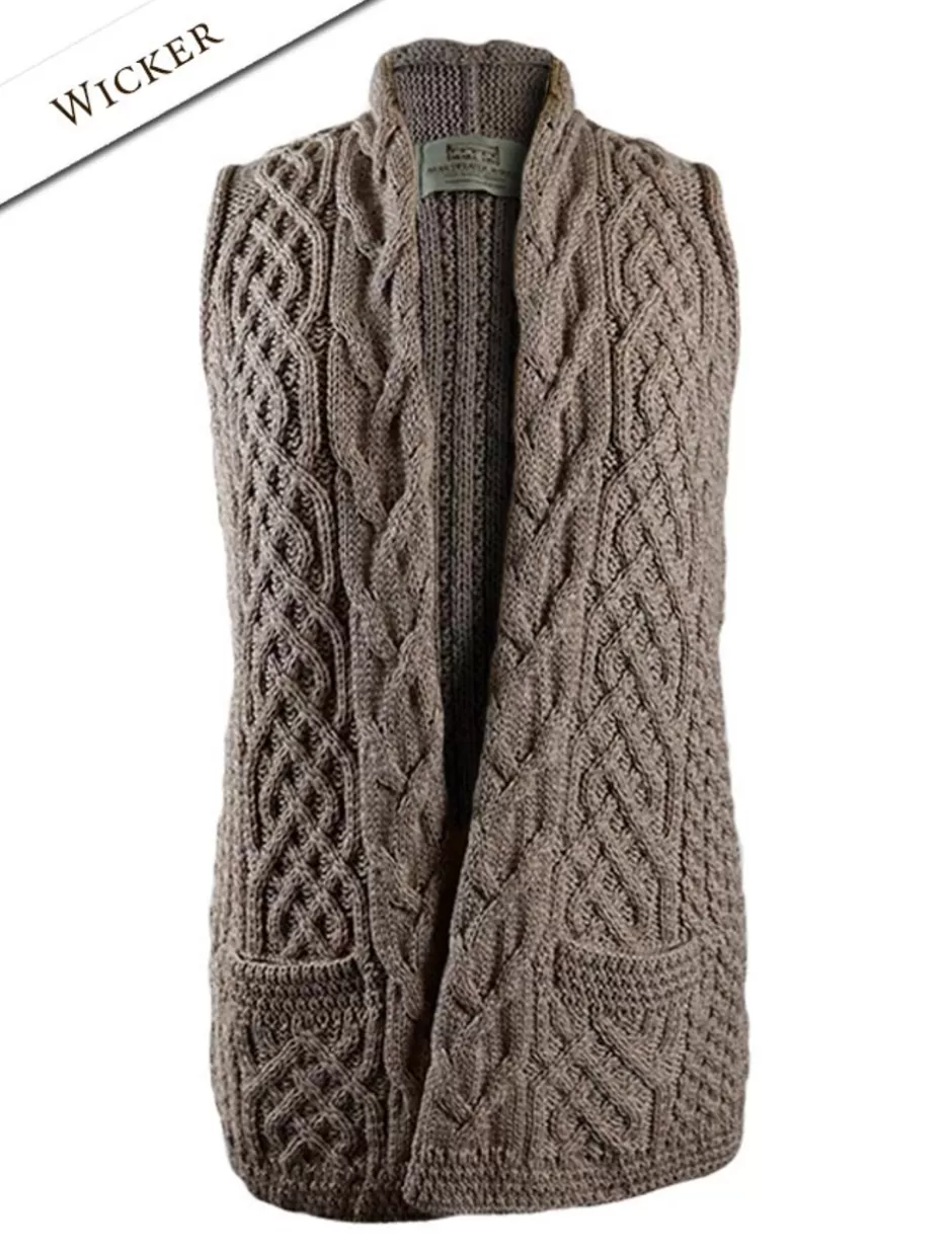 cable_aran_waistcoat_6.webp Cardigans, Jackets & Coatigans<Glenaran Cable Aran Waistcoat