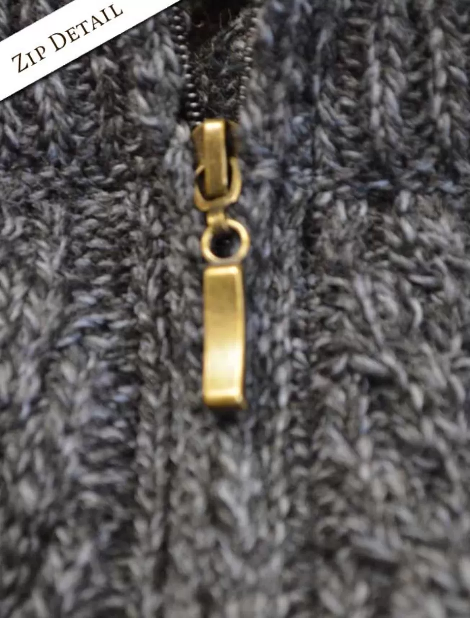 diamond_and_cable_knit_zip_cardigan_with_pockets_20.webp Cardigans, Jackets & Coats<Glenaran Diamond and Cable Knit Zip Cardigan with Pockets