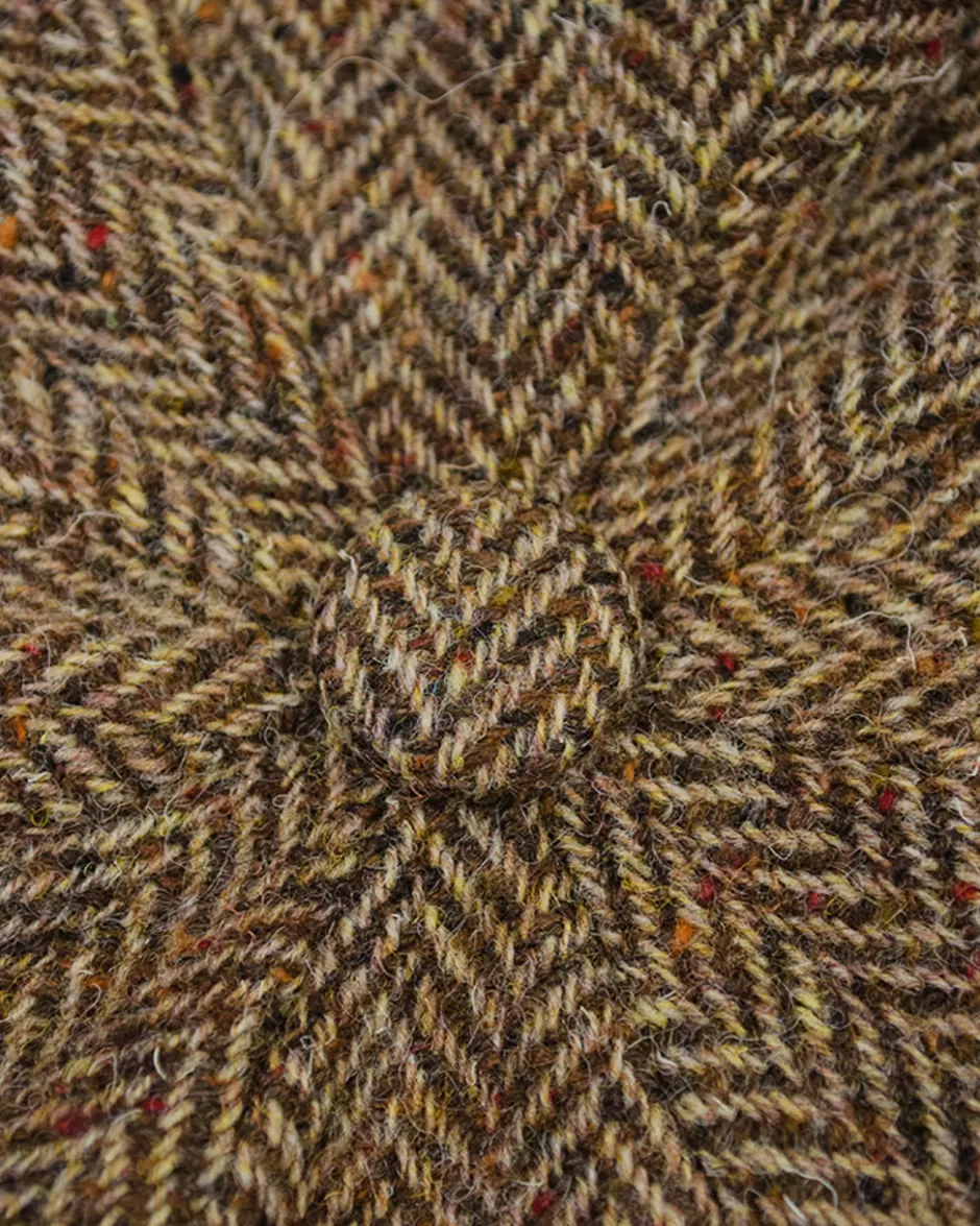 donegal_tweed_mens_gatsby_cap__brown_2.webp Irish Flat Caps<Glenaran Donegal Tweed Mens Gatsby Cap - Brown