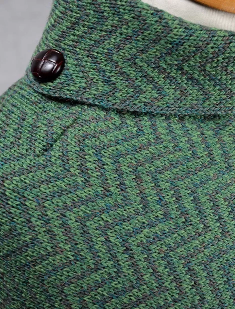 herringbone_merino_poncho_with_button_detail_5.webp Ponchos, Capes & Shawls<Glenaran Herringbone Merino Poncho with Button Detail