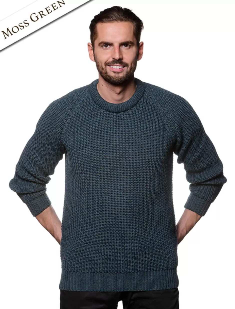 irish_fishermans_ribbed_sweater_2.webp Sweaters<Glenaran Irish Fishermans Ribbed Sweater