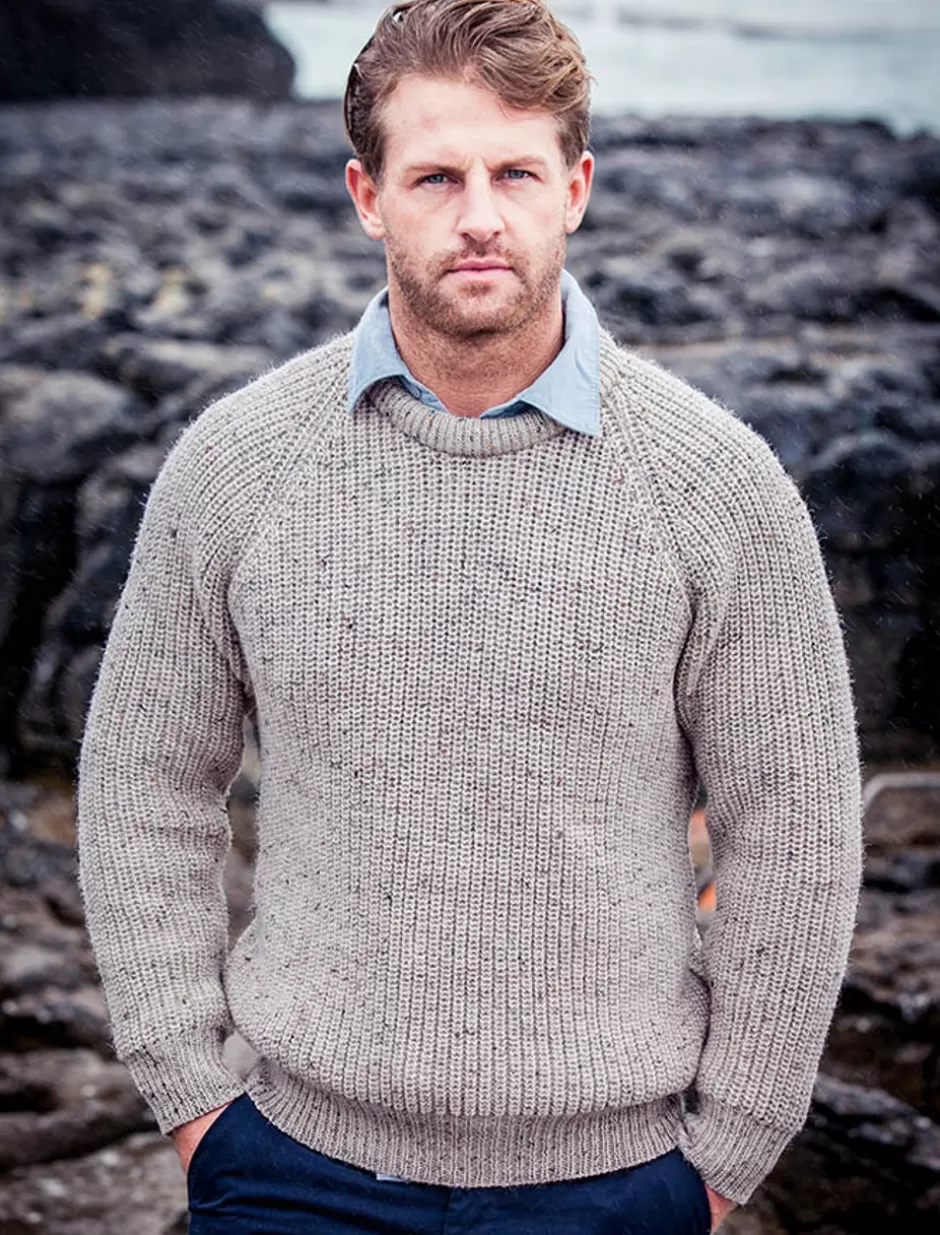 irish_fishermans_ribbed_sweater_8.webp Sweaters<Glenaran Irish Fishermans Ribbed Sweater