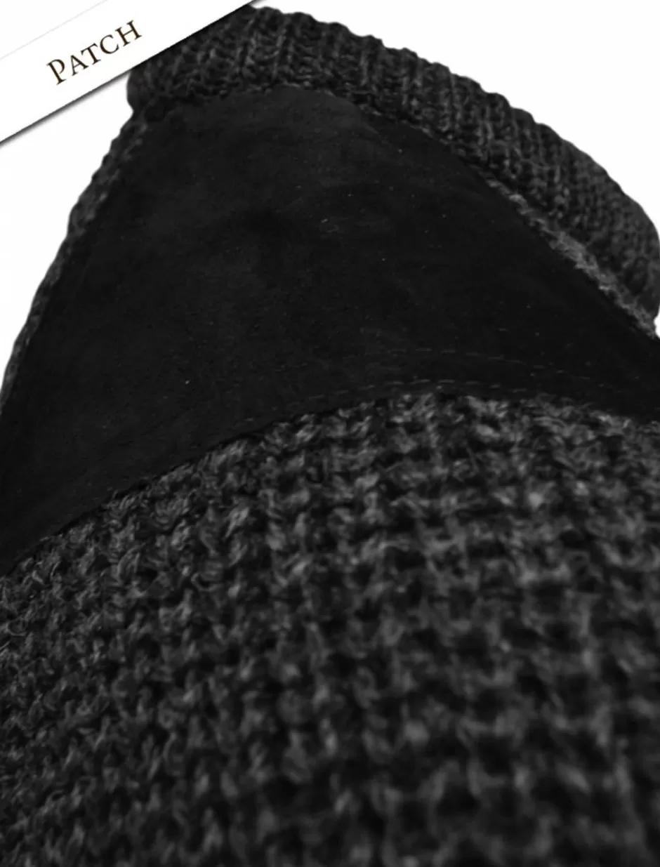 irish_fishermans_ribbed_sweater_with_patches_4.webp Sweaters<Glenaran Irish Fishermans Ribbed Sweater with Patches