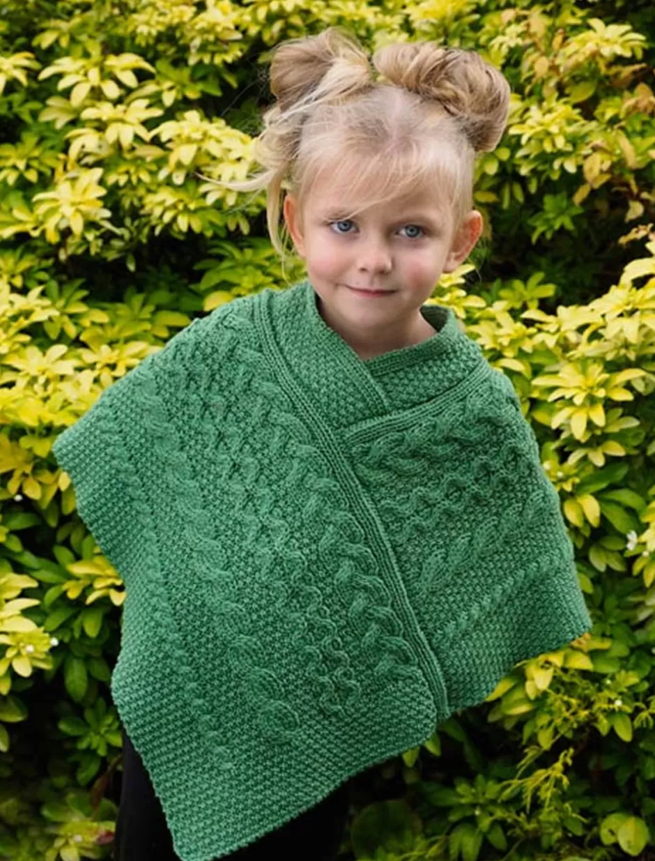 Sweaters, Cardigans & Jackets<Glenaran Kids Cable Knit Aran Poncho