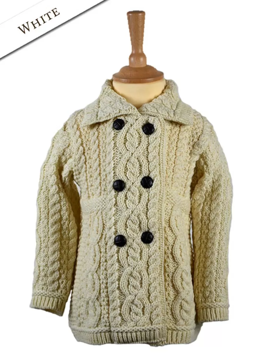 kids_double_breasted_aran_merino_cardigan_5.webp Sweaters, Cardigans & Jackets<Glenaran Kid's Double Breasted Aran Merino Cardigan