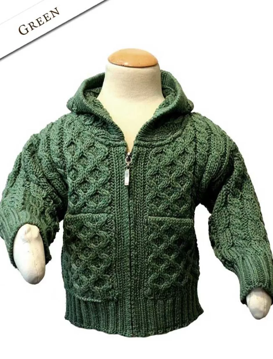 kids_hooded_cardigan_with_pockets_4.webp Sweaters, Cardigans & Jackets<Glenaran Kid's Hooded Cardigan with Pockets