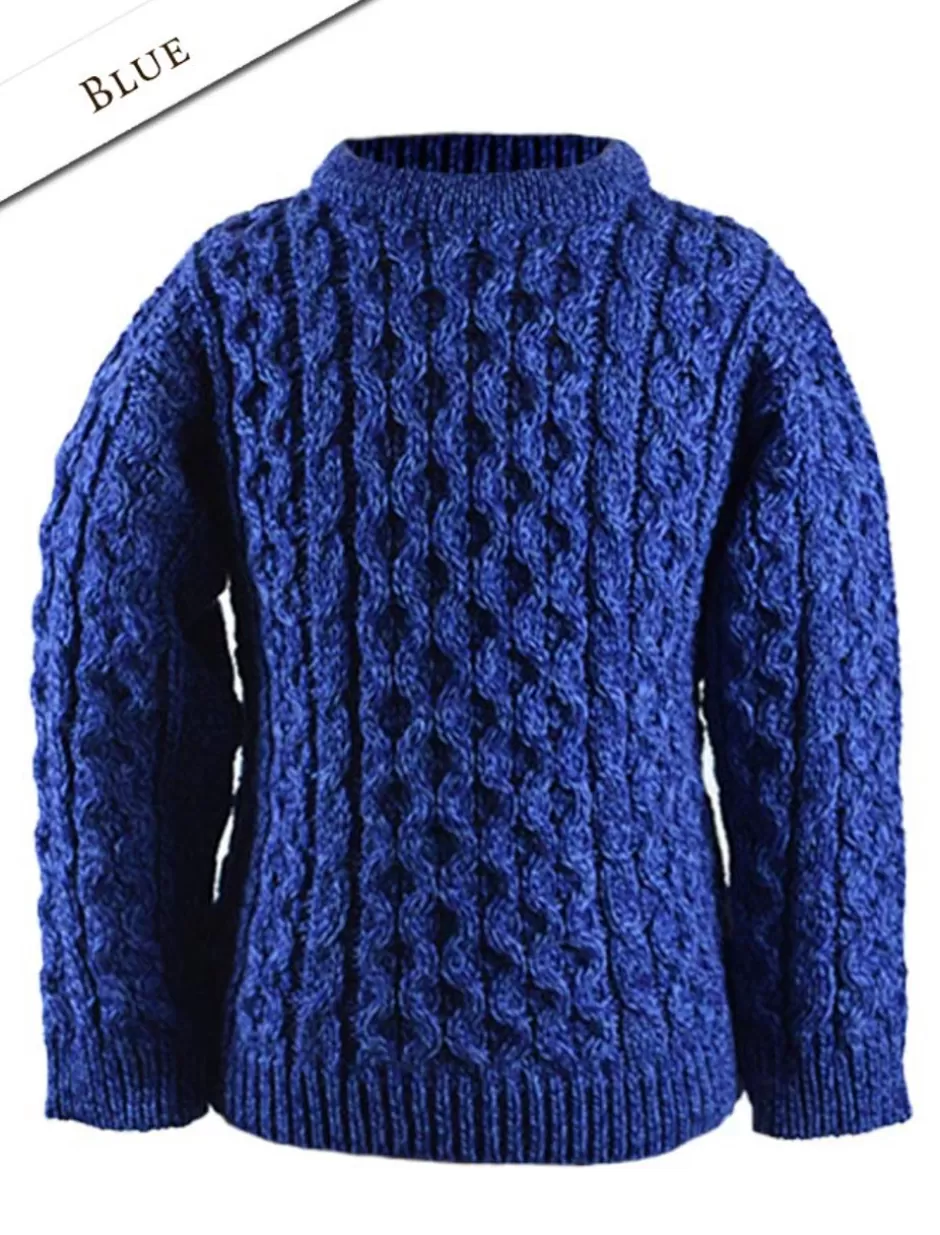 kids_traditional_aran_merino_wool_sweater_4.webp Sweaters, Cardigans & Jackets<Glenaran Kid's Traditional Aran Merino Wool Sweater