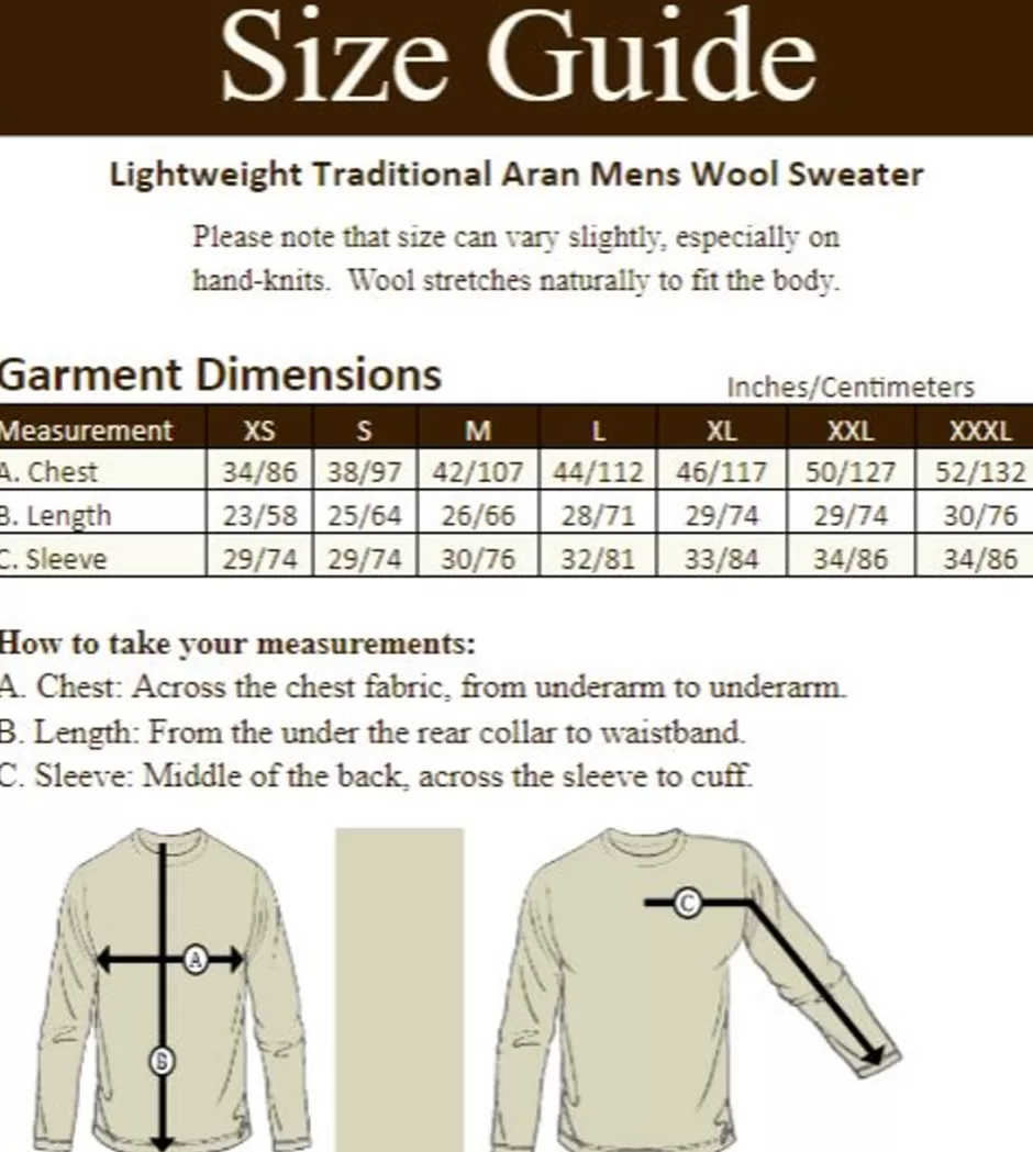 lightweight_traditional_aran_mens_wool_sweater_13.webp Sweaters<Glenaran Lightweight Traditional Aran Mens Wool Sweater