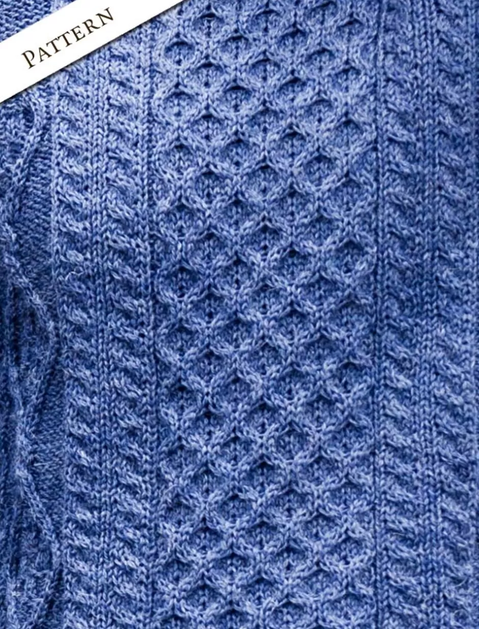 lightweight_traditional_aran_mens_wool_sweater_8.webp Sweaters<Glenaran Lightweight Traditional Aran Mens Wool Sweater