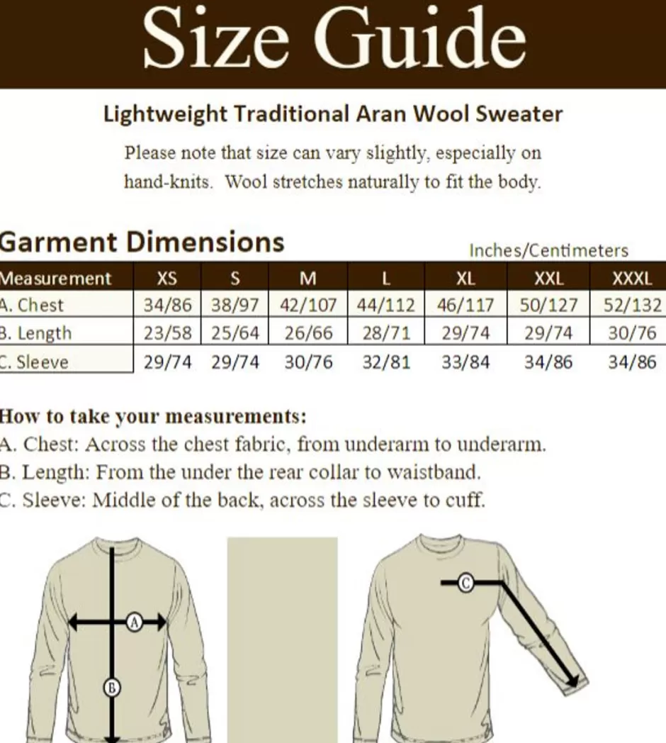 lightweight_traditional_aran_wool_sweater_11.webp Sweaters<Glenaran Lightweight Traditional Aran Wool Sweater