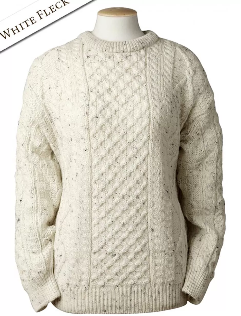 lightweight_traditional_aran_wool_sweater_8.webp Sweaters<Glenaran Lightweight Traditional Aran Wool Sweater