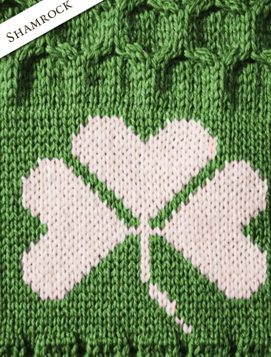 Knitted Wool Throws<Glenaran Medium Merino Shamrock Throw
