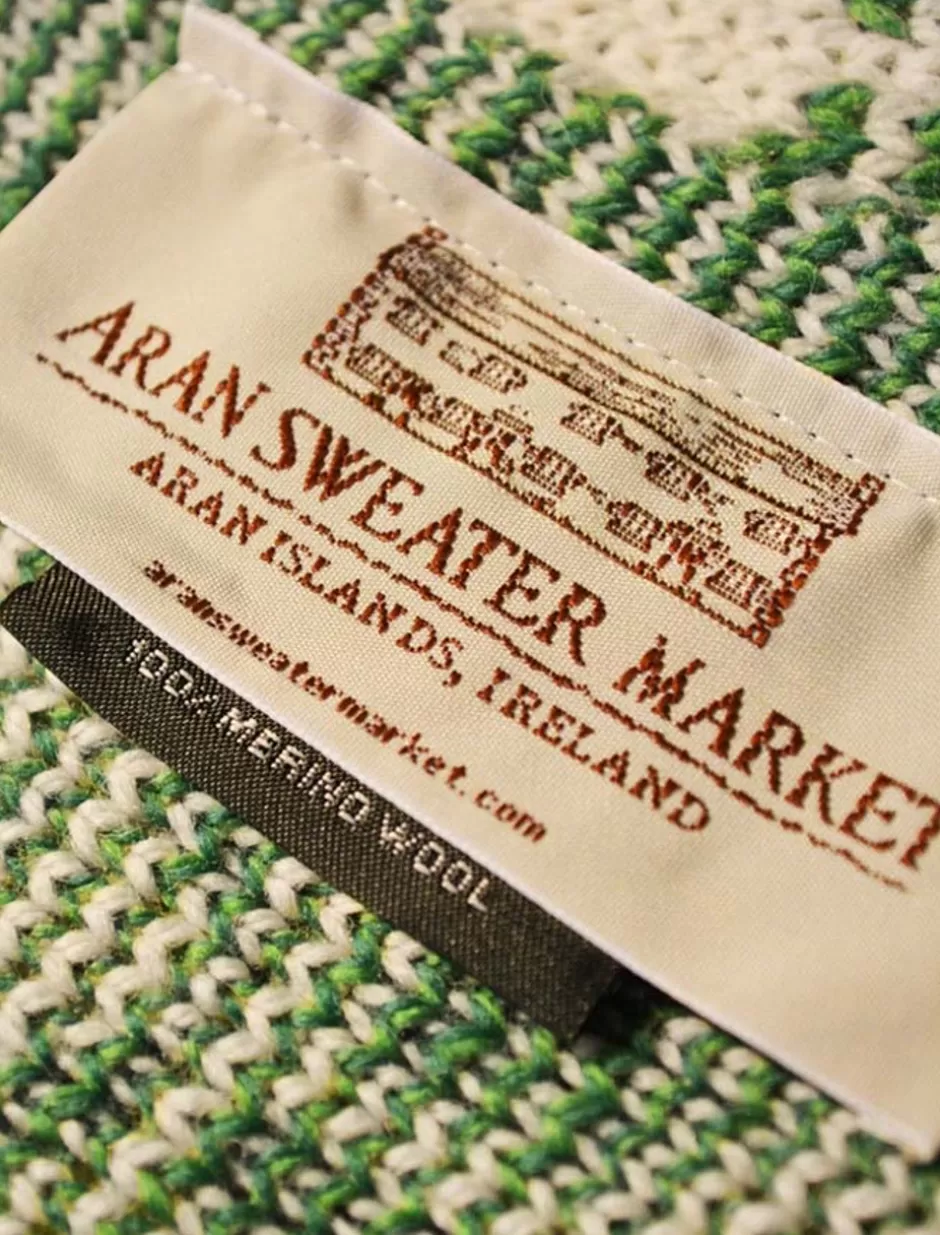 medium_merino_shamrock_throw_4.webp Knitted Wool Throws<Glenaran Medium Merino Shamrock Throw