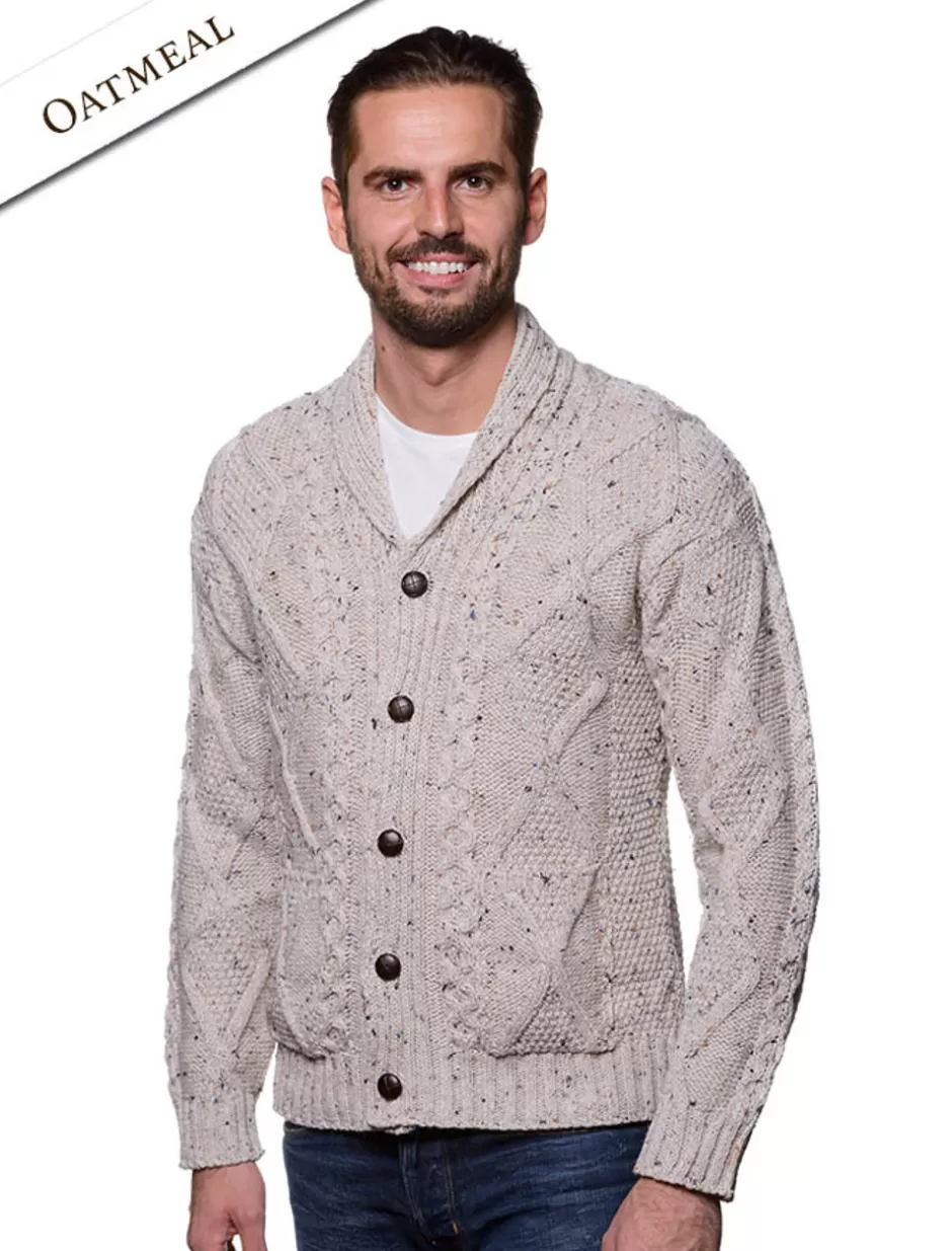 mens_shawl_neck_diamond_cardigan_5.webp Cardigans, Jackets & Coats<Glenaran Men's Shawl Neck Diamond Cardigan