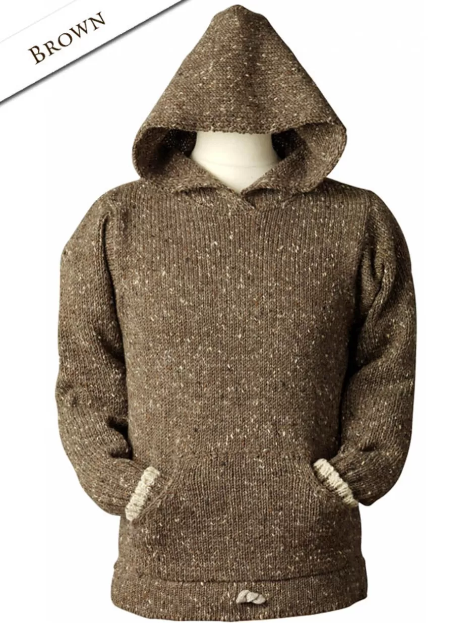 mens_wool_hoodie_with_pouch_pocket_5.webp Sweaters<Glenaran Men's Wool Hoodie with Pouch Pocket