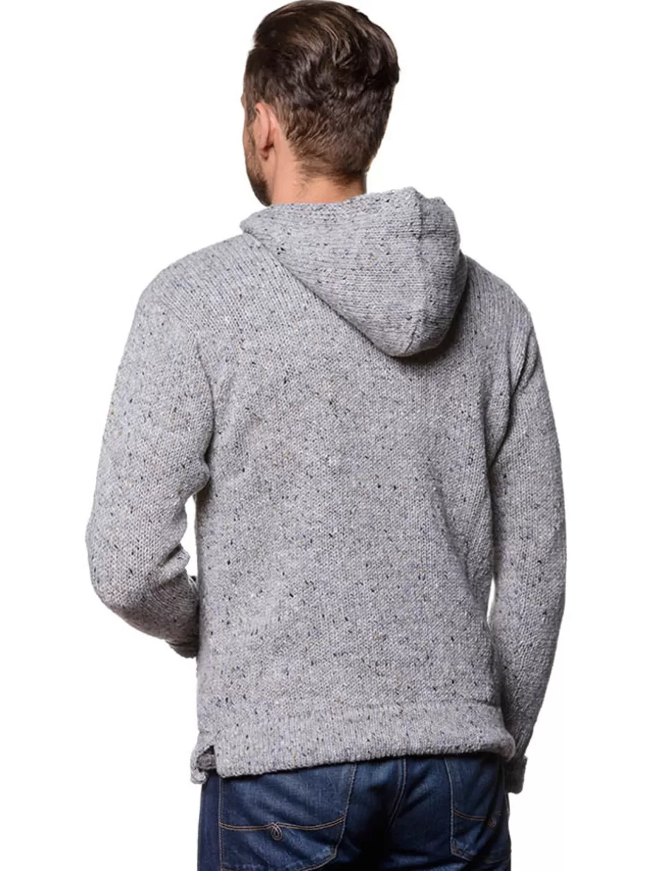 mens_wool_hoodie_with_pouch_pocket_6.webp Sweaters<Glenaran Men's Wool Hoodie with Pouch Pocket