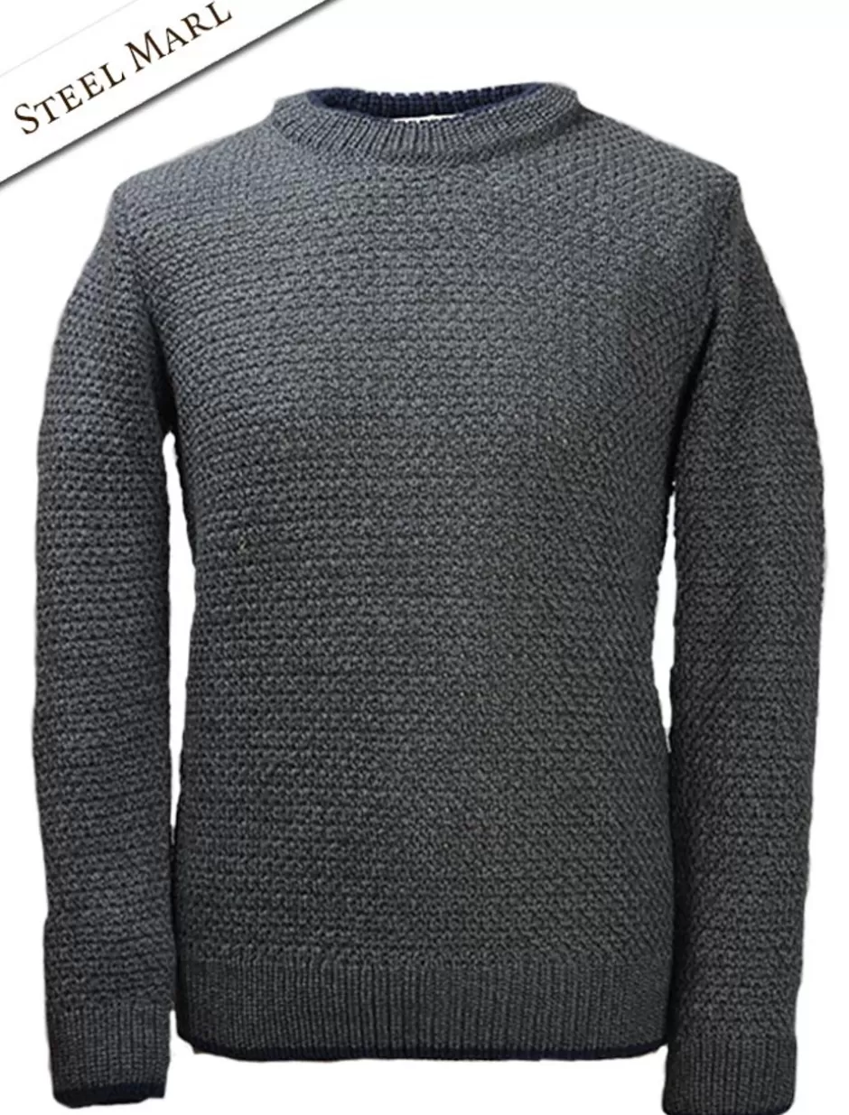 merino_textured_crew_neck_sweater_5.webp Sweaters<Glenaran Merino Textured Crew Neck Sweater