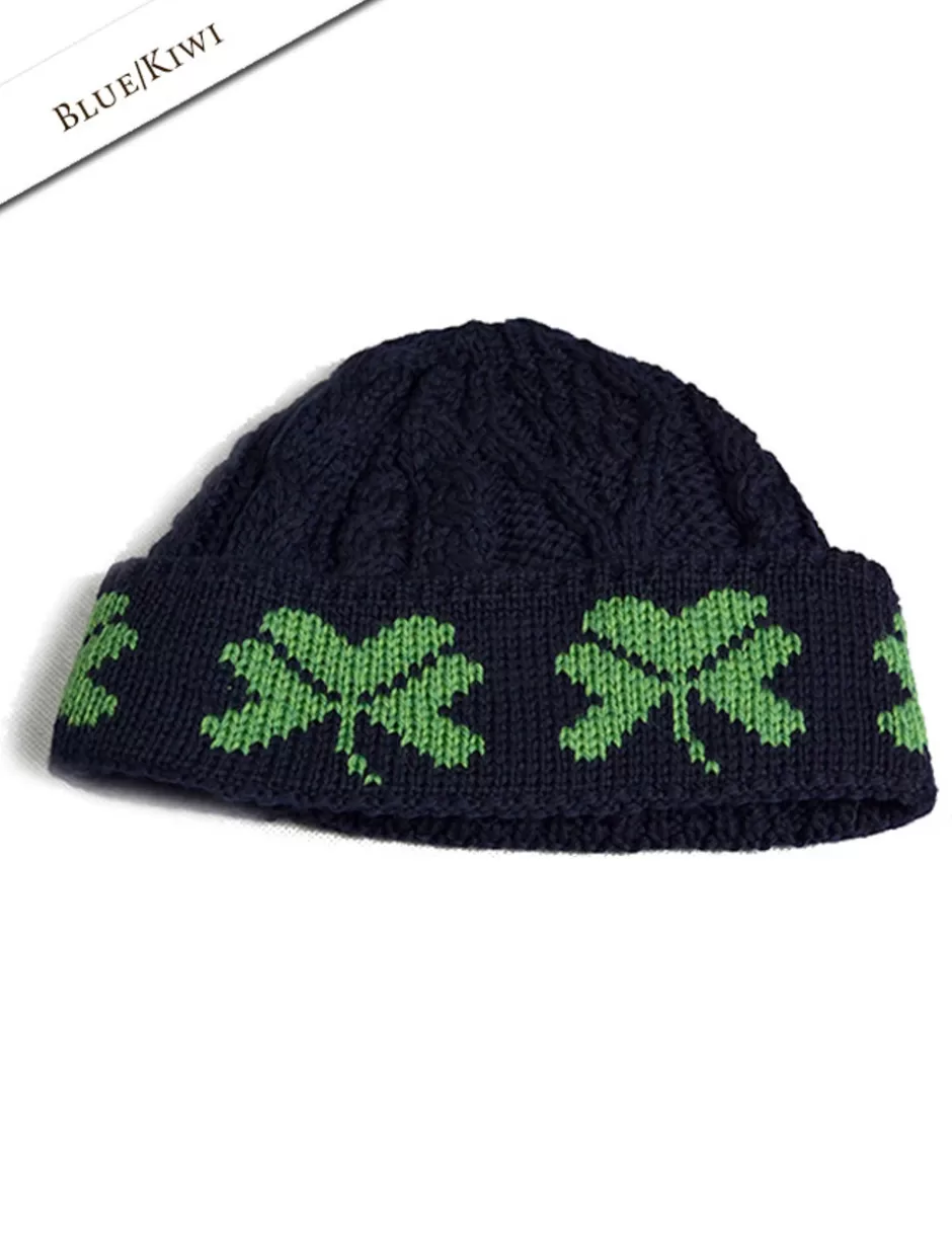 merino_wool_shamrock_hat_3.webp Caps & Hats | Irish Wool Hats<Glenaran Merino Wool Shamrock Hat