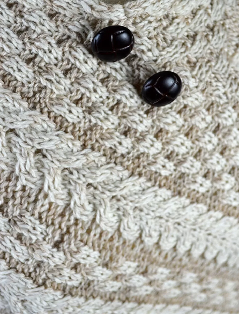 plated_aran_poncho_with_button_detail_2.webp Ponchos, Capes & Shawls<Glenaran Plated Aran Poncho with Button Detail