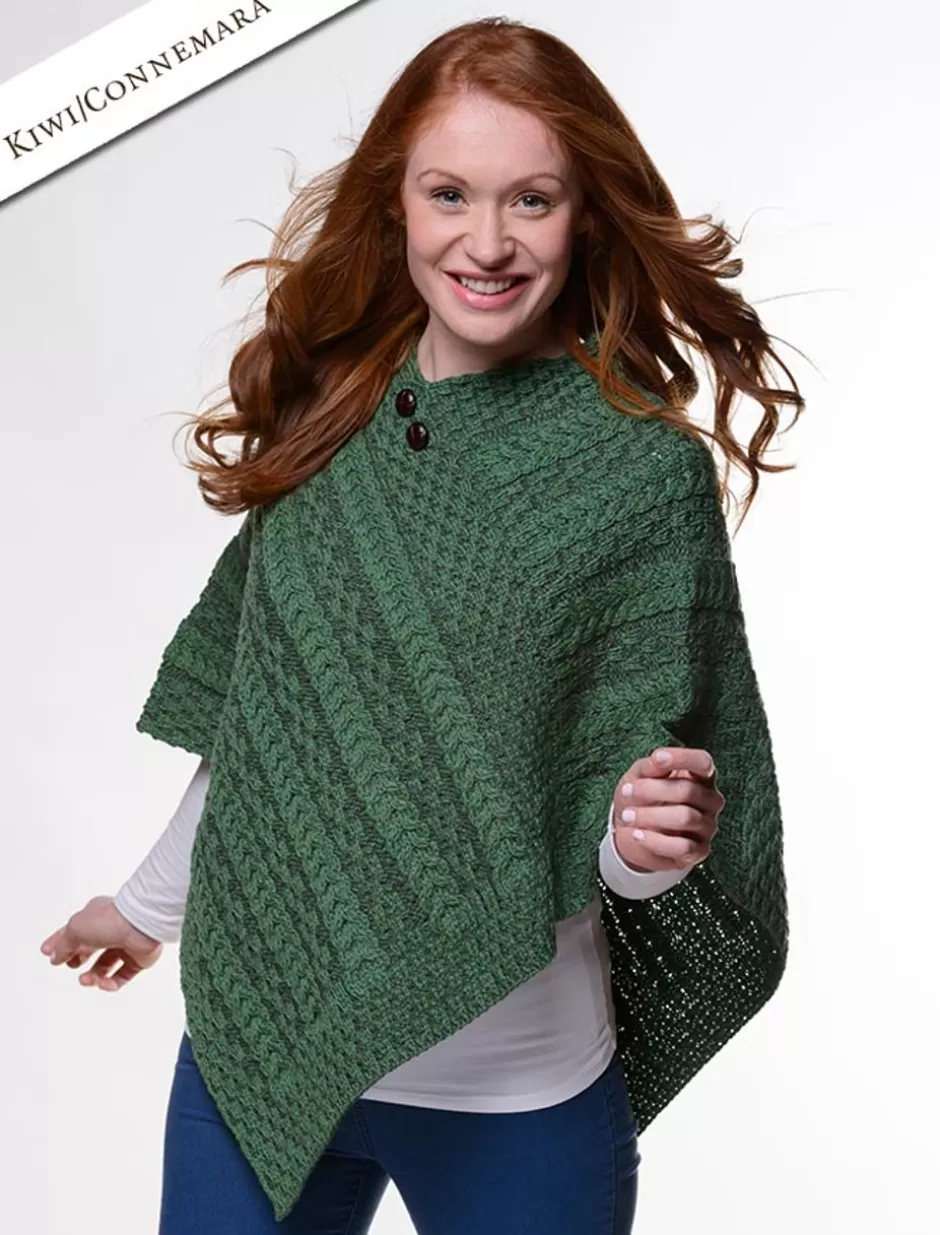 plated_aran_poncho_with_button_detail_5.webp Ponchos, Capes & Shawls<Glenaran Plated Aran Poncho with Button Detail