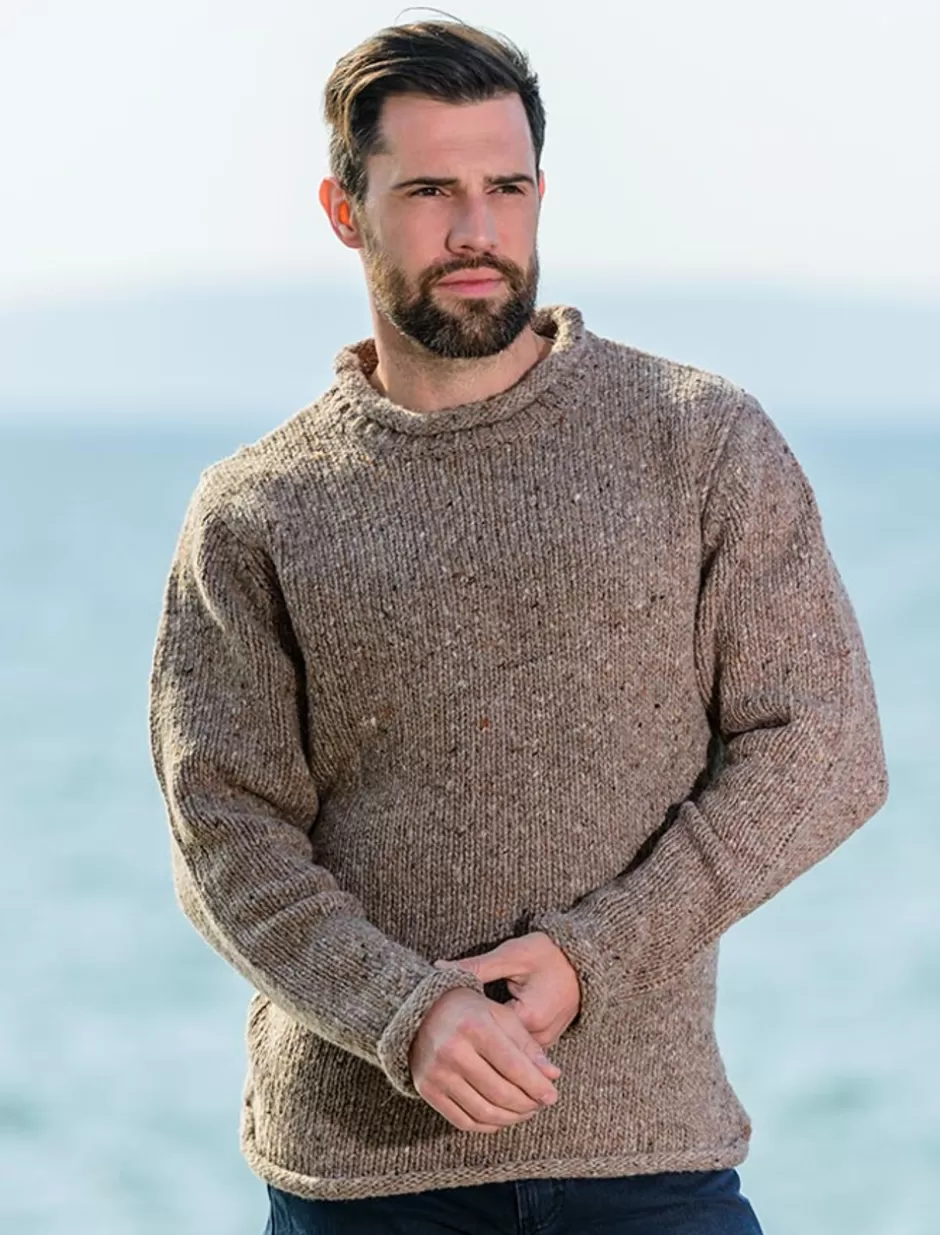 roll_neck_sweater__fisherman_sweater_3.webp Sweaters<Glenaran Roll Neck Sweater - Fisherman Sweater