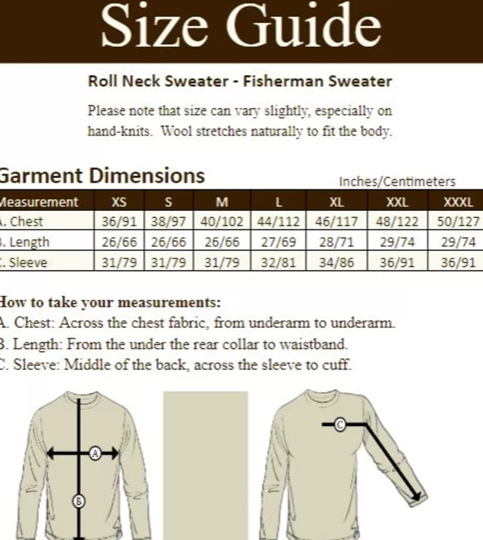 roll_neck_sweater__fisherman_sweater_49.webp Sweaters<Glenaran Roll Neck Sweater - Fisherman Sweater