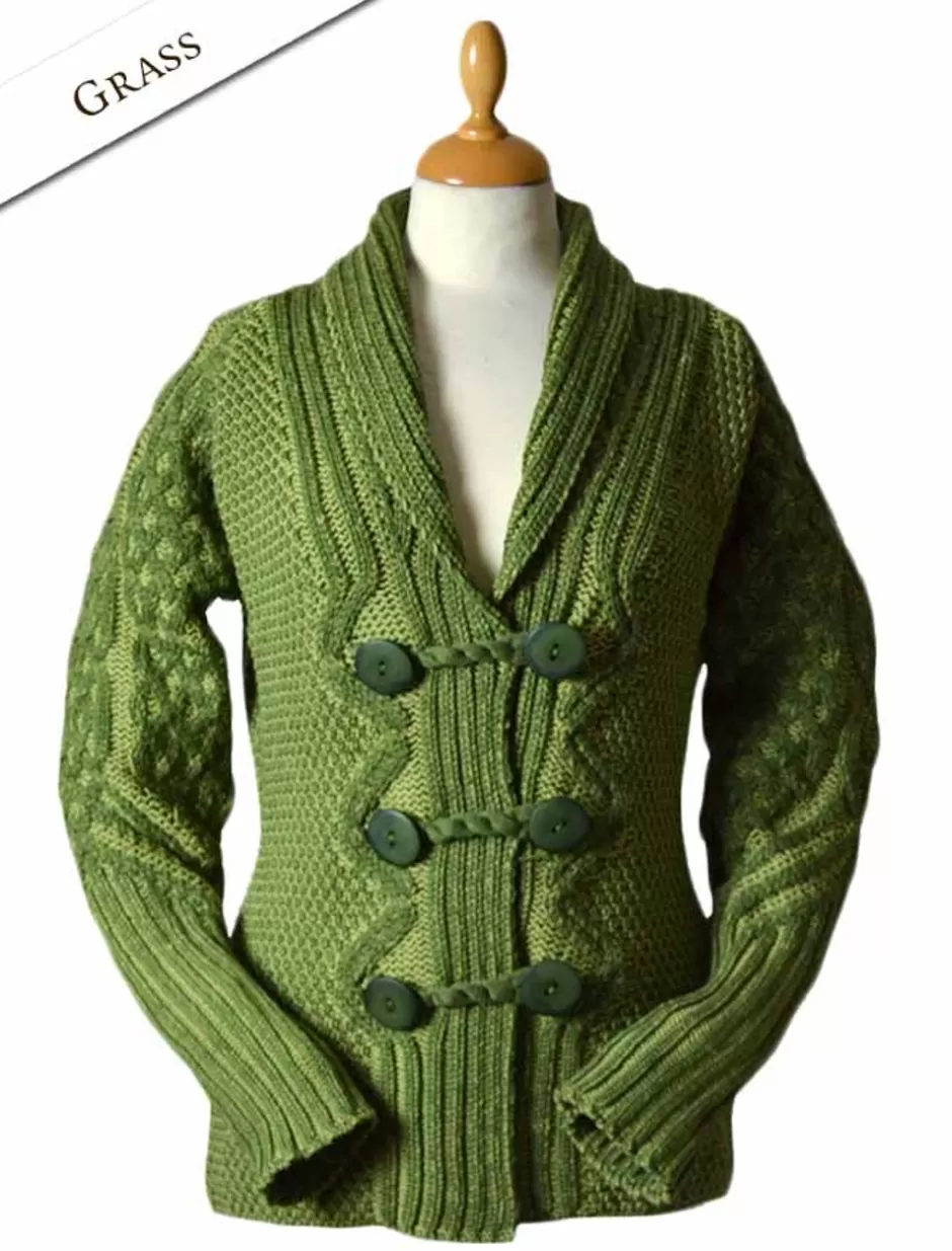 shawl_neck_twotone_merino_cardigan_7.webp Cardigans, Jackets & Coatigans<Glenaran Shawl Neck Two-Tone Merino Cardigan