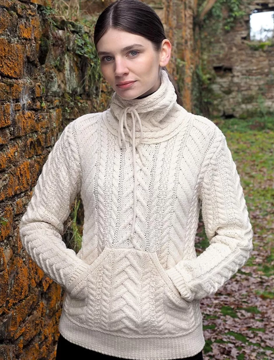 super_soft_aran_cowl_neck_sweater_2.webp Sweaters<Glenaran Super Soft Aran Cowl Neck Sweater
