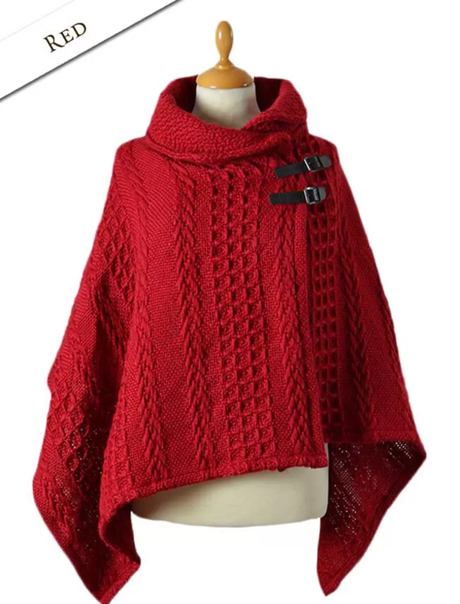 super_soft_cable_aran_shawl_2.webp Ponchos, Capes & Shawls<Glenaran Super Soft Cable Aran Shawl