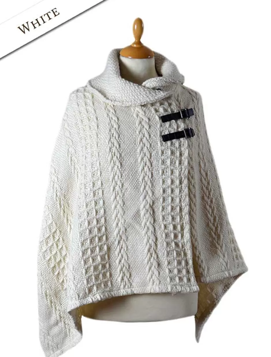 super_soft_cable_aran_shawl_3.webp Ponchos, Capes & Shawls<Glenaran Super Soft Cable Aran Shawl