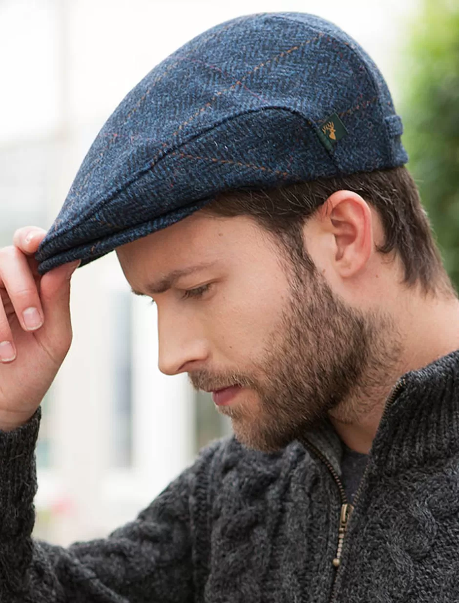 Irish Flat Caps<Glenaran Trinity Tweed Flat Cap - Denim