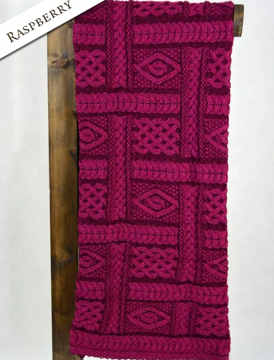 twotone_aran_pleated_throw_9.webp Knitted Wool Throws<Glenaran Two-Tone Aran Pleated Throw