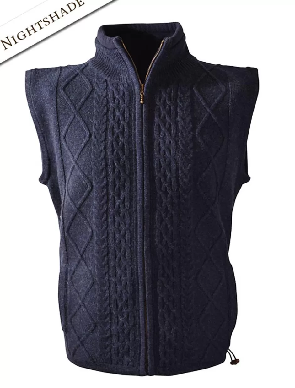 windproof_aran_style_bodywarmer_3.webp Cardigans, Jackets & Coats<Glenaran Windproof Aran Style Bodywarmer