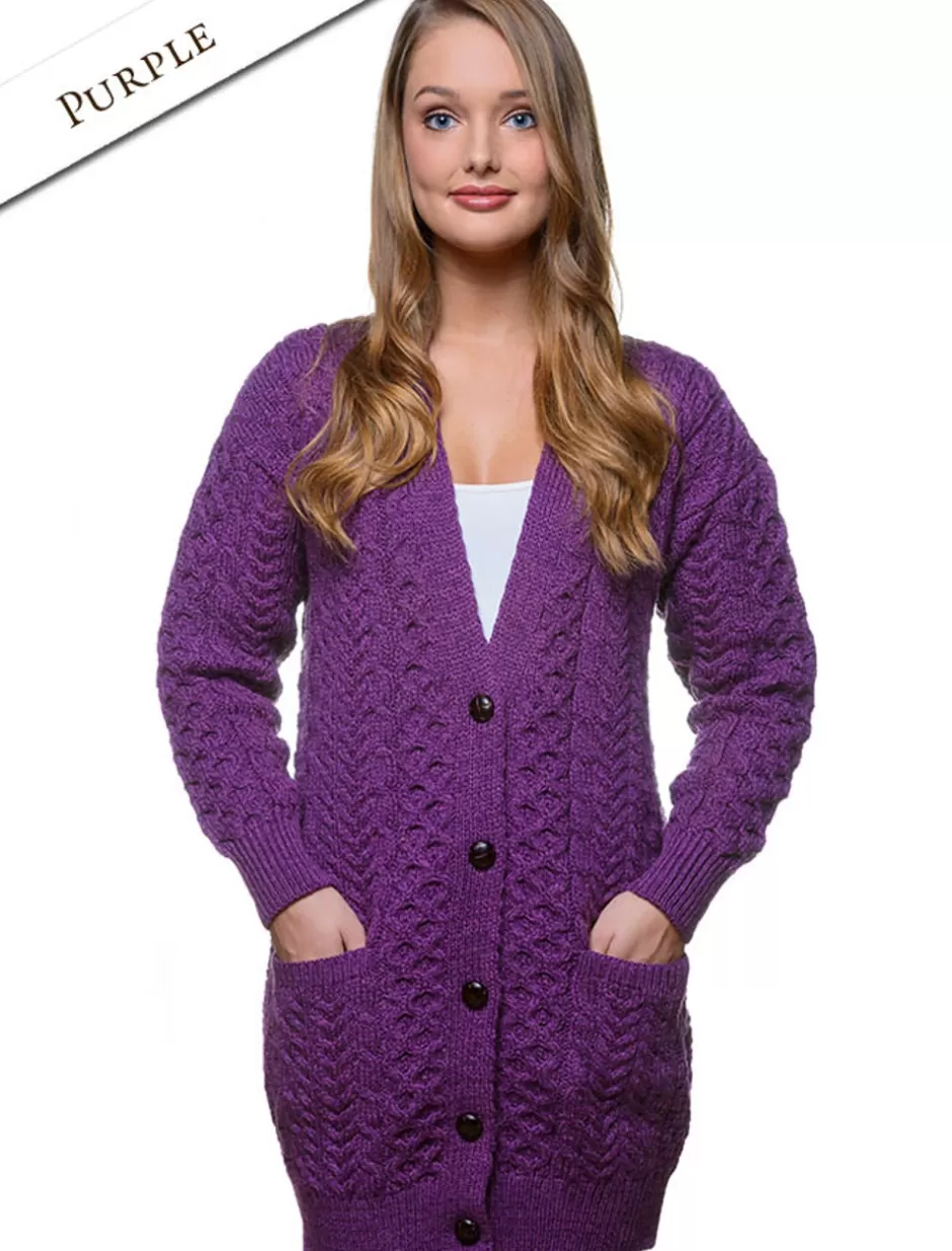 womens_boyfriend_merino_wool_cardigan_4.webp Cardigans, Jackets & Coatigans<Glenaran Women's Boyfriend Merino Wool Cardigan