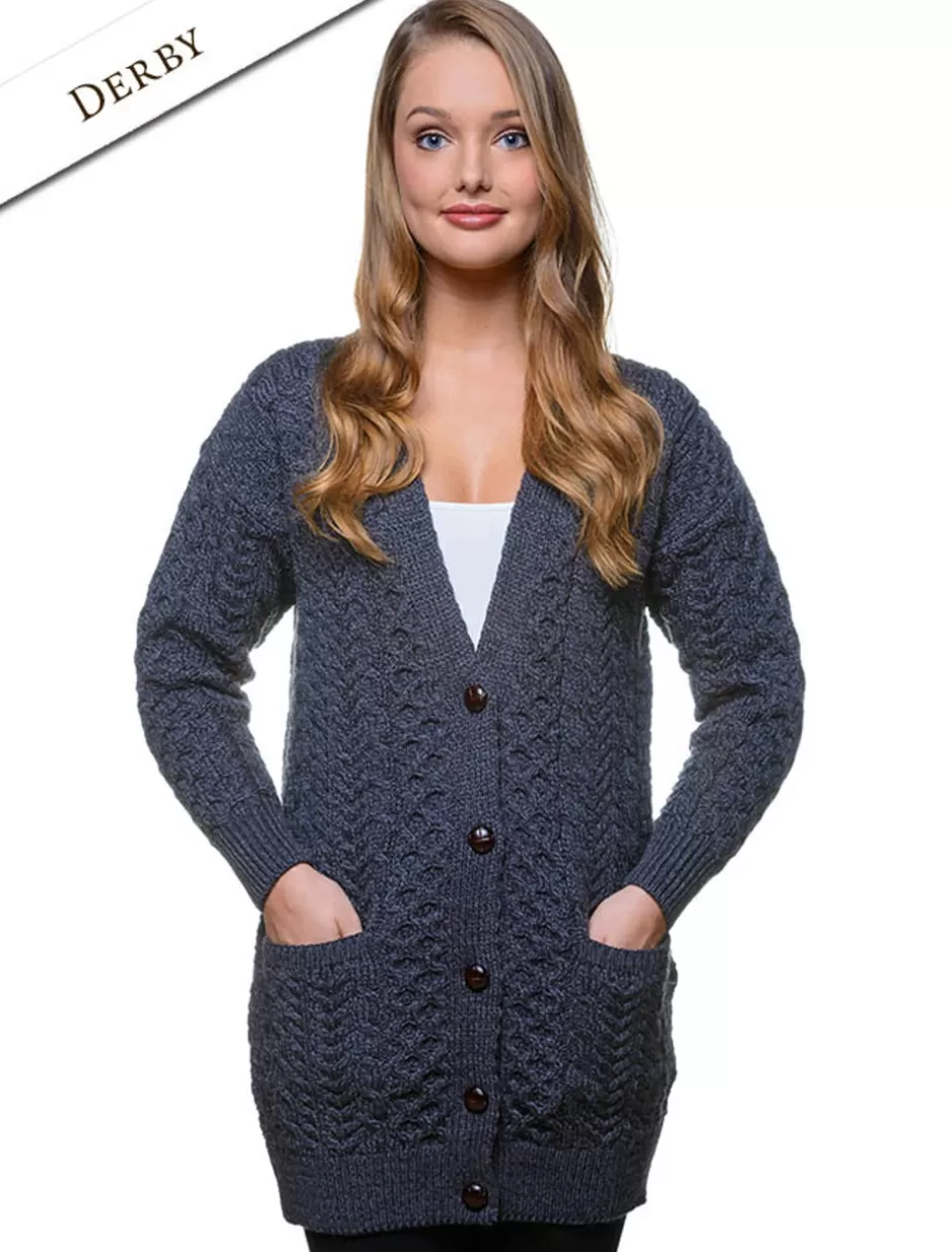 womens_boyfriend_merino_wool_cardigan_5.webp Cardigans, Jackets & Coatigans<Glenaran Women's Boyfriend Merino Wool Cardigan