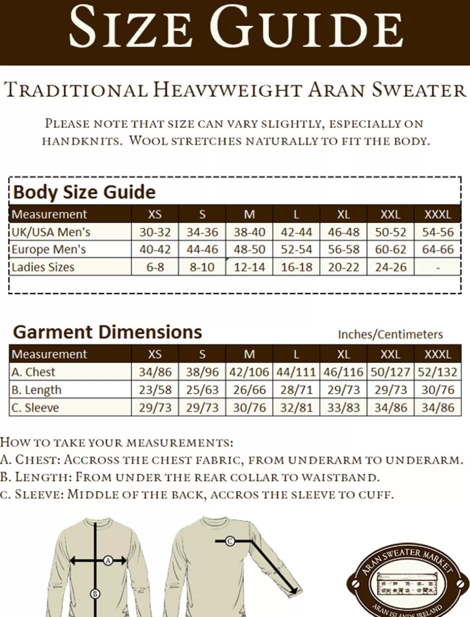 womens_heavyweight_traditional_aran_wool_sweater_9.webp Sweaters<Glenaran Women's Heavyweight Traditional Aran Wool Sweater